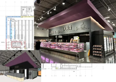Store Layout Optimization – We worked closely with the client to design and develop cohesive store plans, leveraging Revit and BIM content to ensure the highest level of accuracy and efficiency in our drawings.